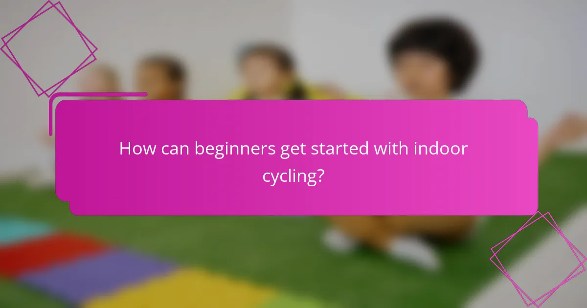 How can beginners get started with indoor cycling?