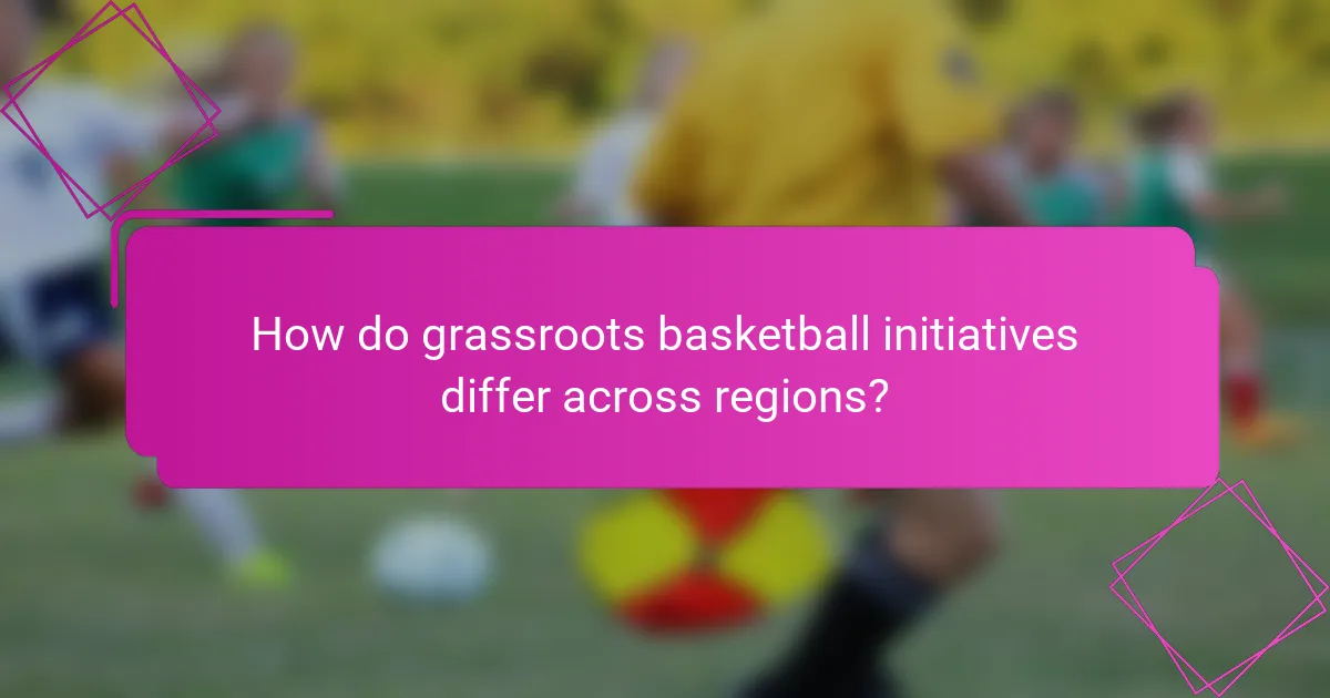 How do grassroots basketball initiatives differ across regions?