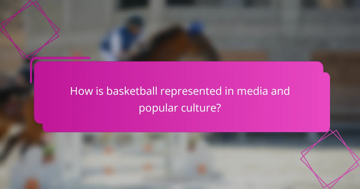 How is basketball represented in media and popular culture?