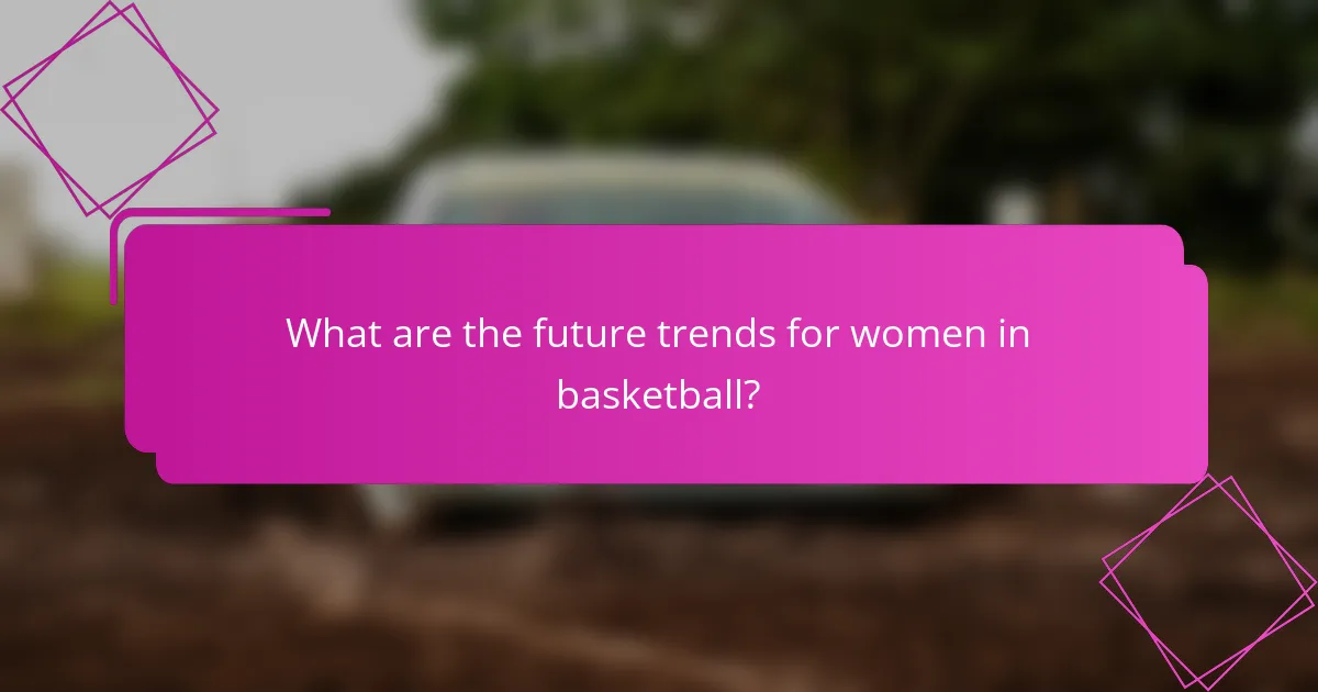 What are the future trends for women in basketball?
